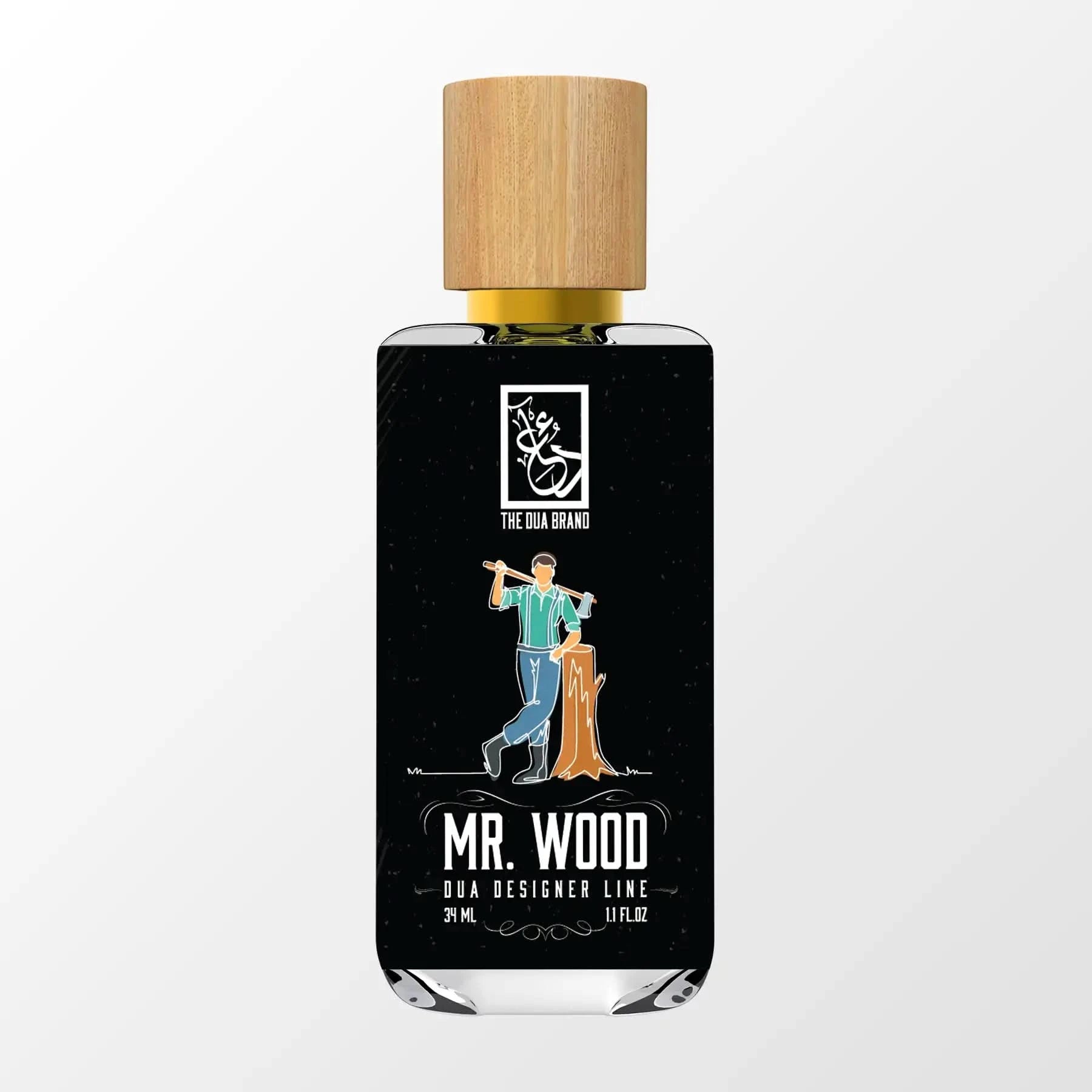 Mr. Wood DUA FRAGRANCES Woody Amber Masculine Perfume 34ml 1.1 FL OZ Extrait De Parfum
