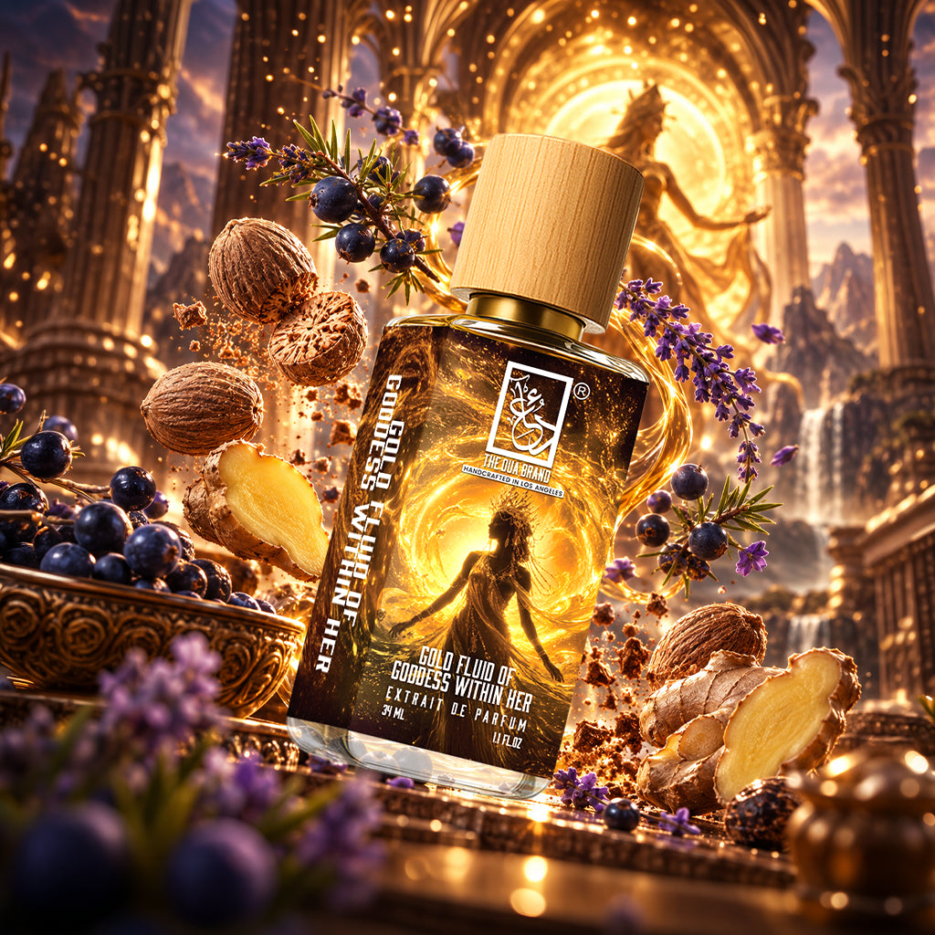 Tilted Gold Fluid Of Goddess Within Her